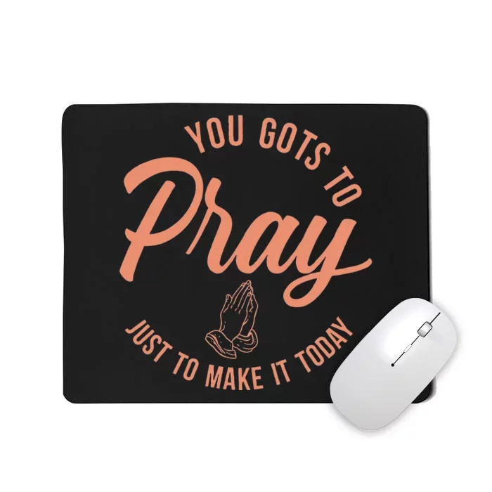 Concrete And Luxury Gots To Pray Crimson Bliss Mousepad