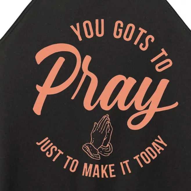 Concrete And Luxury Gots To Pray Crimson Bliss Women’s Perfect Tri Rocker Tank