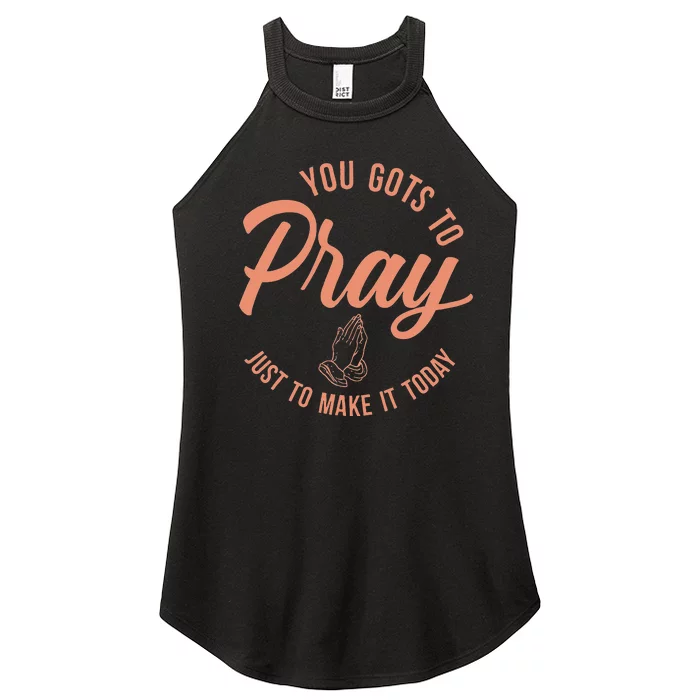 Concrete And Luxury Gots To Pray Crimson Bliss Women’s Perfect Tri Rocker Tank