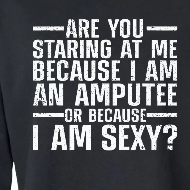 Cool Amputee Leg Amputation Handicapped Sexy Cropped Pullover Crew