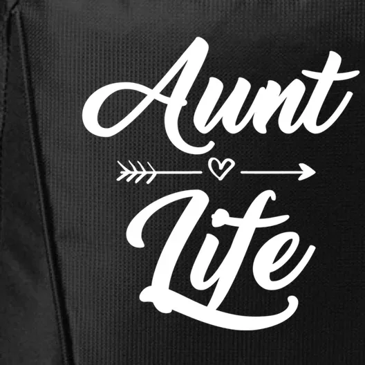 Cute Aunt Life With Arrow And Heart Gift City Backpack