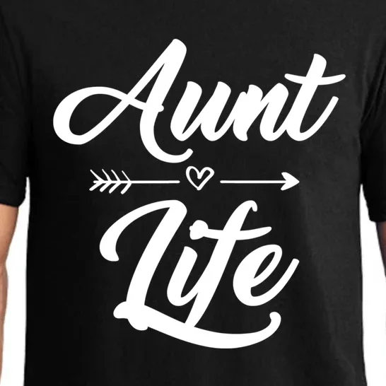 Cute Aunt Life With Arrow And Heart Gift Pajama Set