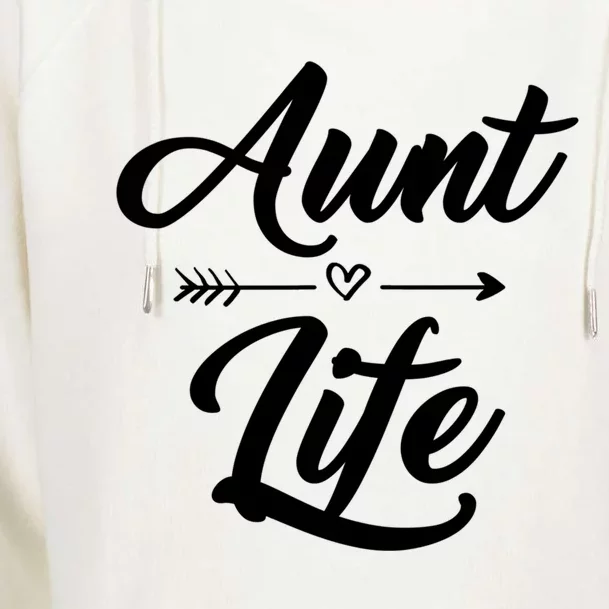 Cute Aunt Life With Arrow And Heart Gift Womens Funnel Neck Pullover Hood