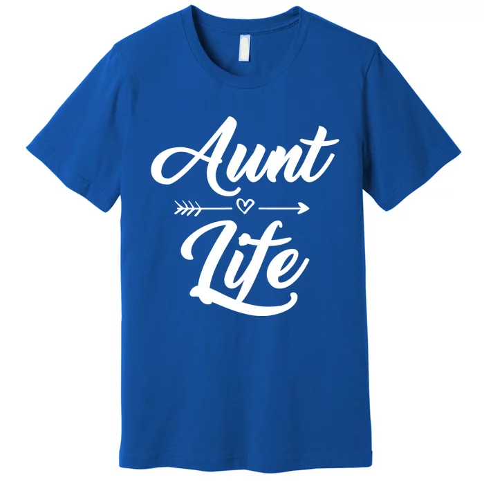 Cute Aunt Life With Arrow And Heart Gift Premium T-Shirt