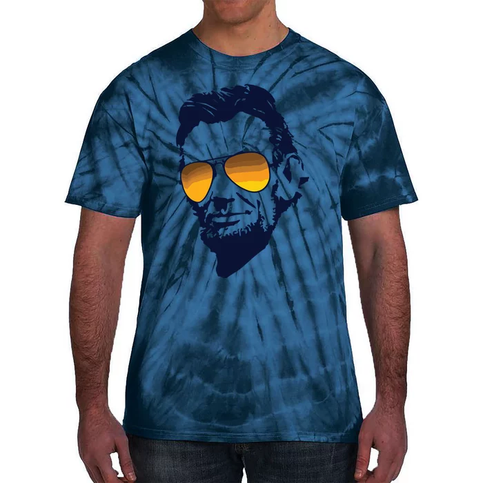 Cool Abraham Lincoln Honest Abe In Sunglasses Graphic Tie-Dye T-Shirt