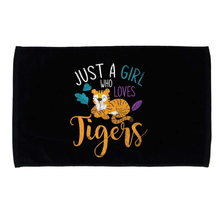 Cute Animal Lover Wildlife Wo Girl Tiger Microfiber Hand Towel