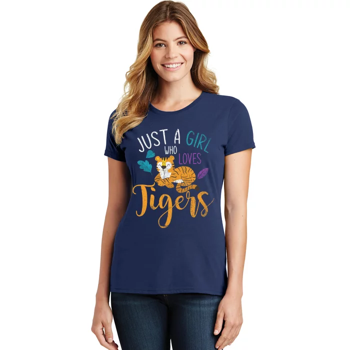 Cute Animal Lover Wildlife Wo Girl Tiger Women's T-Shirt