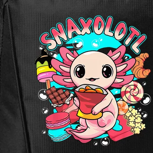 Cute Axolotl Lover Snaxolotl Food Sweets City Backpack