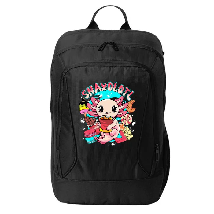 Cute Axolotl Lover Snaxolotl Food Sweets City Backpack