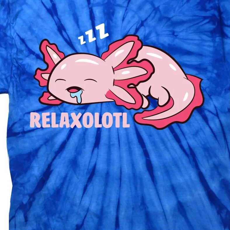 Cute Axolotl Lover Mexican Salamander Relaxolotl Gift Tie-Dye T-Shirt