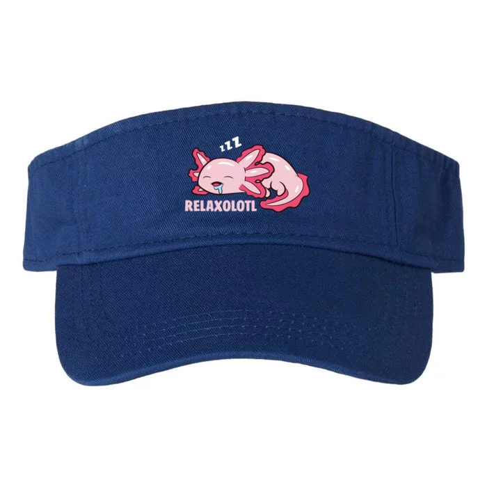 Cute Axolotl Lover Mexican Salamander Relaxolotl Gift Valucap Bio-Washed Visor