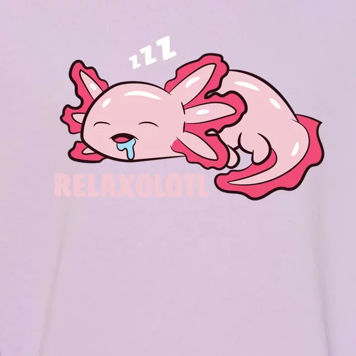 Cute Axolotl Lover Mexican Salamander Relaxolotl Gift Garment-Dyed Sweatshirt