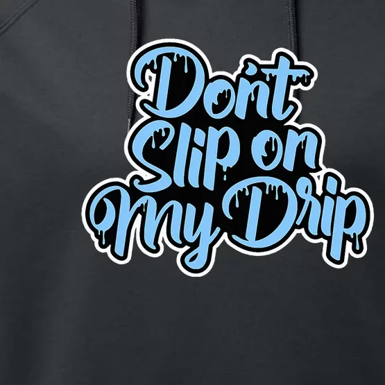 Concrete And Luxury Dont Slip Blue Performance Fleece Hoodie