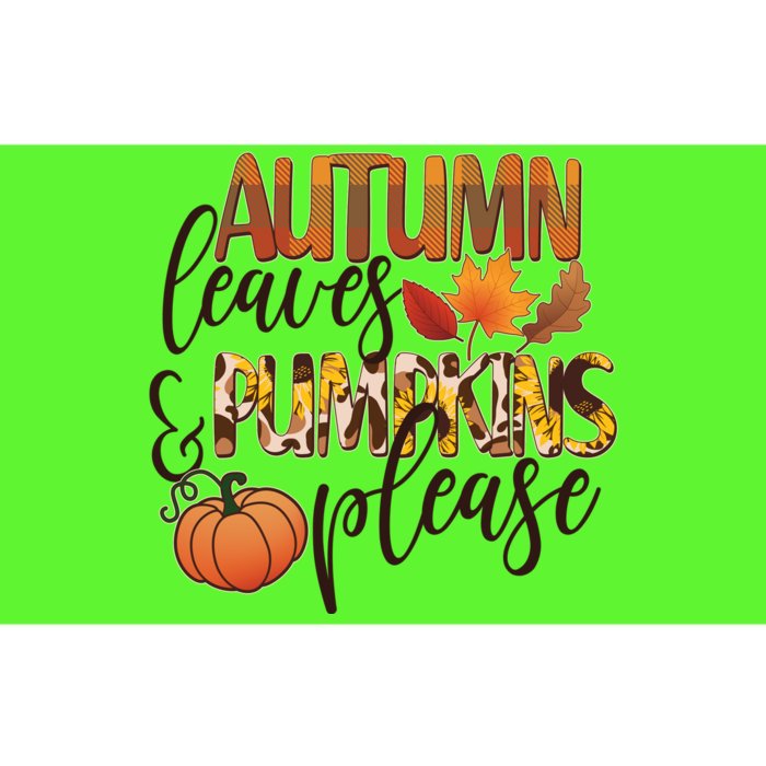 Cute Autumn Leaves And Pumpkins Please Bumper Sticker