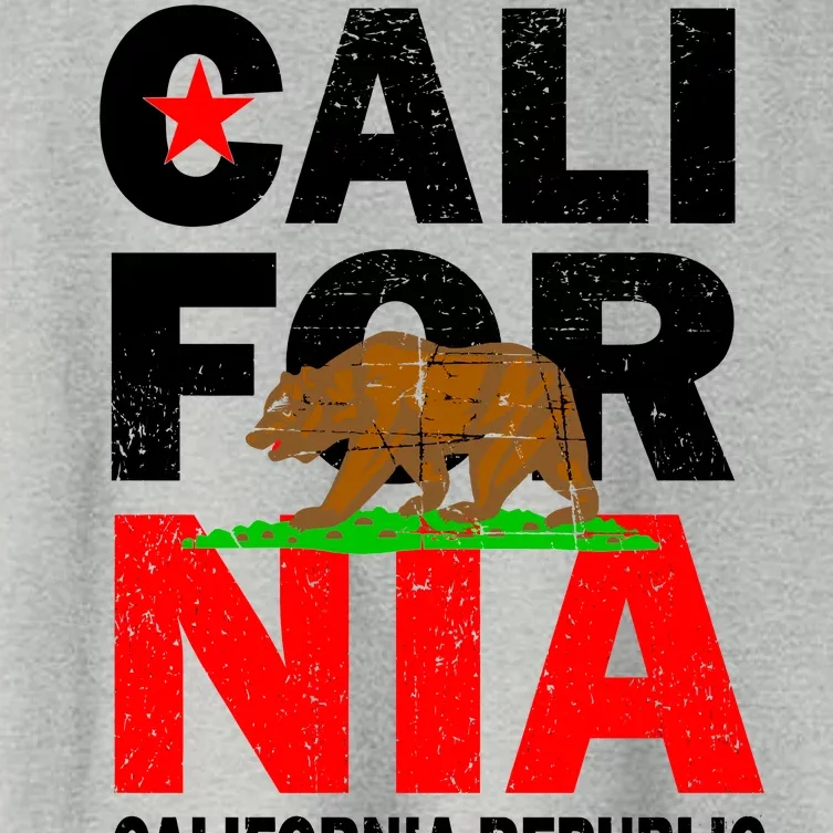 Cali California Republic Logo Women's Crop Top Tee