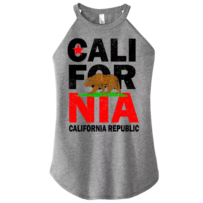 Cali California Republic Logo Women’s Perfect Tri Rocker Tank