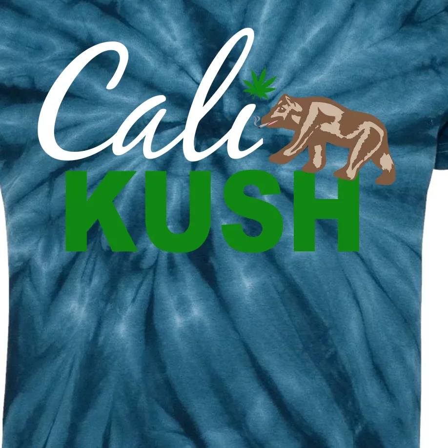 Cali Kush Weed California Republic Kids Tie-Dye T-Shirt