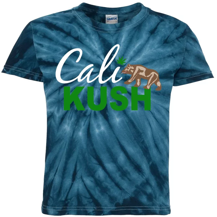 Cali Kush Weed California Republic Kids Tie-Dye T-Shirt