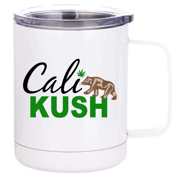 Cali Kush Weed California Republic Front & Back 12oz Stainless Steel Tumbler Cup