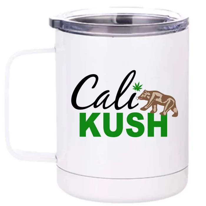 Cali Kush Weed California Republic Front & Back 12oz Stainless Steel Tumbler Cup