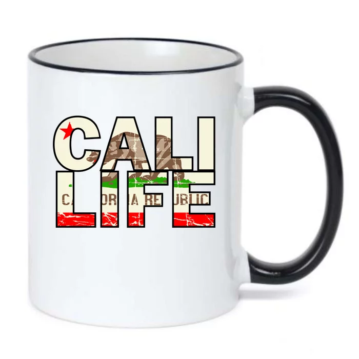 Cali Life Logo Flag Black Color Changing Mug