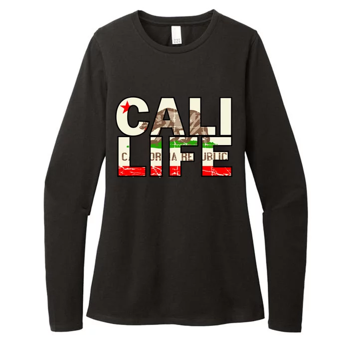 Cali Life Logo Flag Womens CVC Long Sleeve Shirt