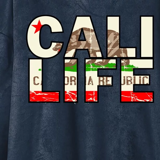 Cali Life Logo Flag Hooded Wearable Blanket