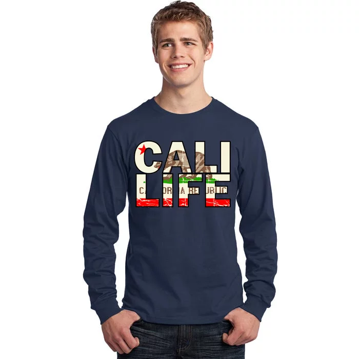 Cali Life Logo Flag Tall Long Sleeve T-Shirt