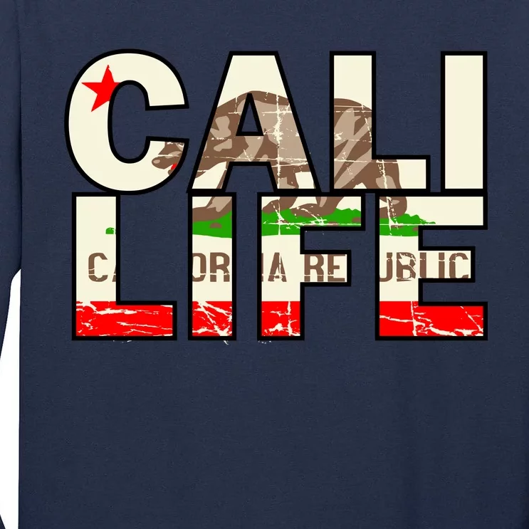 Cali Life Logo Flag Tall Long Sleeve T-Shirt