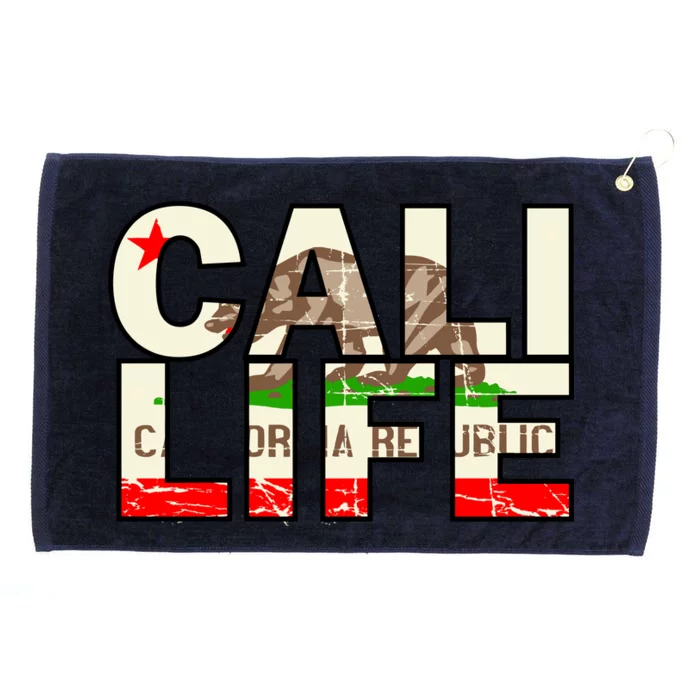 Cali Life Logo Flag Grommeted Golf Towel