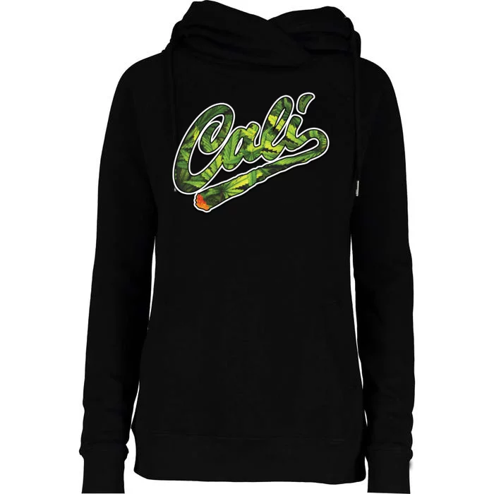 Cali Weed Womens Funnel Neck Pullover Hood