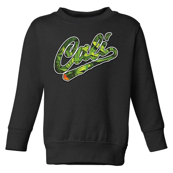 Cali Weed Toddler Sweatshirt