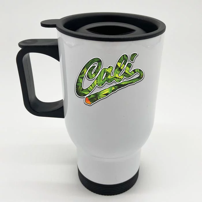 Cali Weed Front & Back Stainless Steel Travel Mug