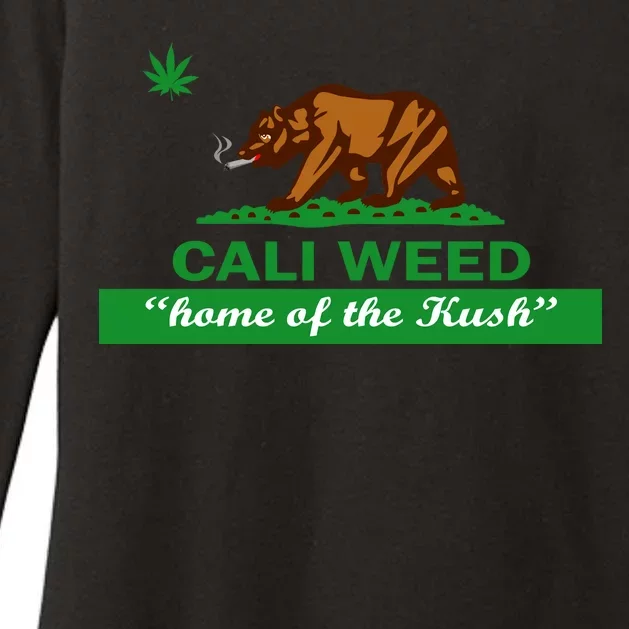 Cali Weed California Republic Flag Womens CVC Long Sleeve Shirt