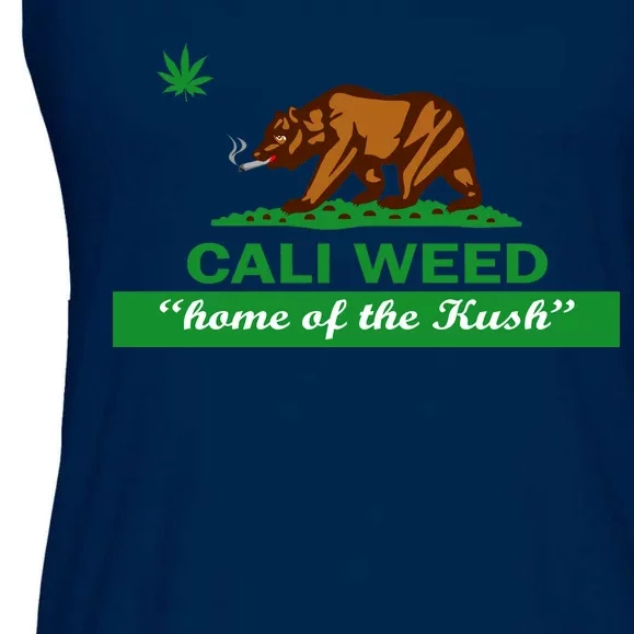 Cali Weed California Republic Flag Ladies Essential Flowy Tank