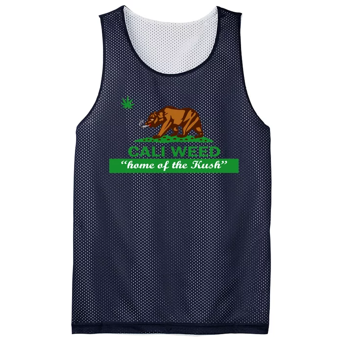 Cali Weed California Republic Flag Mesh Reversible Basketball Jersey Tank