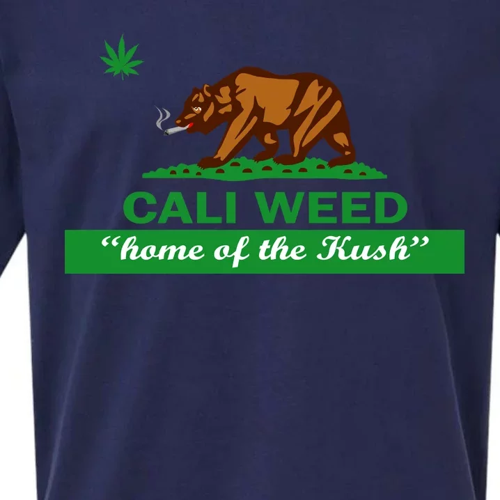 Cali Weed California Republic Flag Sueded Cloud Jersey T-Shirt