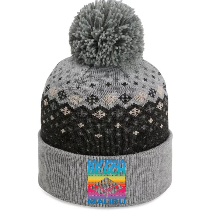 California Beach Retro Vibes The Baniff Cuffed Pom Beanie