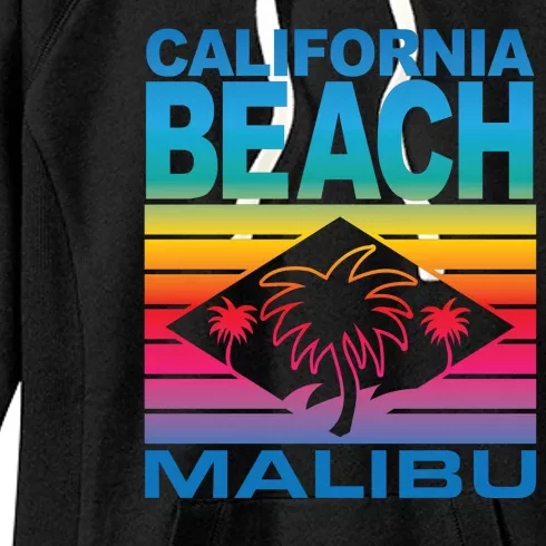 California Beach Retro Vibes Women's Fleece Hoodie