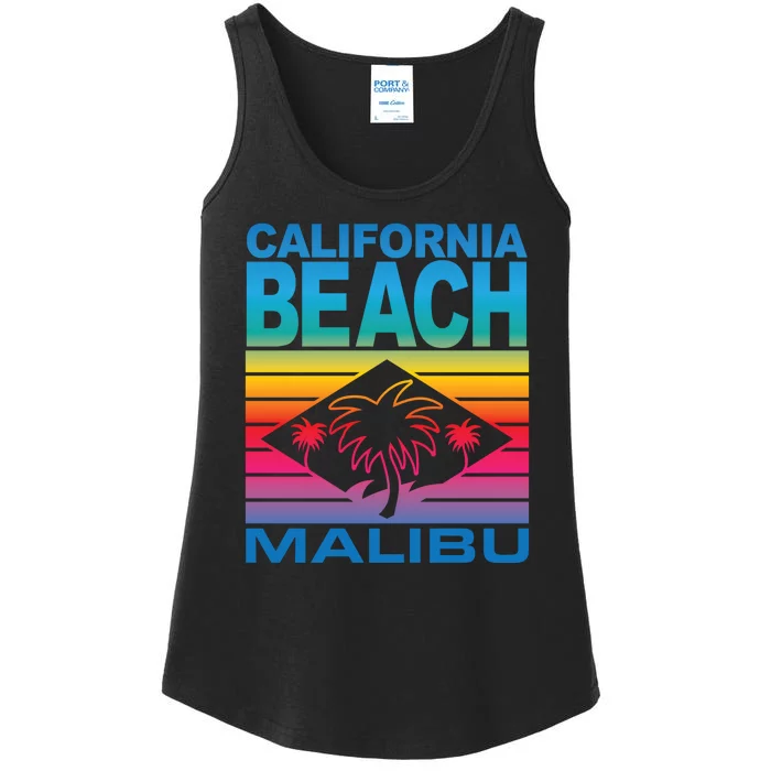 California Beach Retro Vibes Ladies Essential Tank