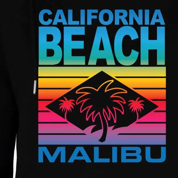 California Beach Retro Vibes Womens Funnel Neck Pullover Hood