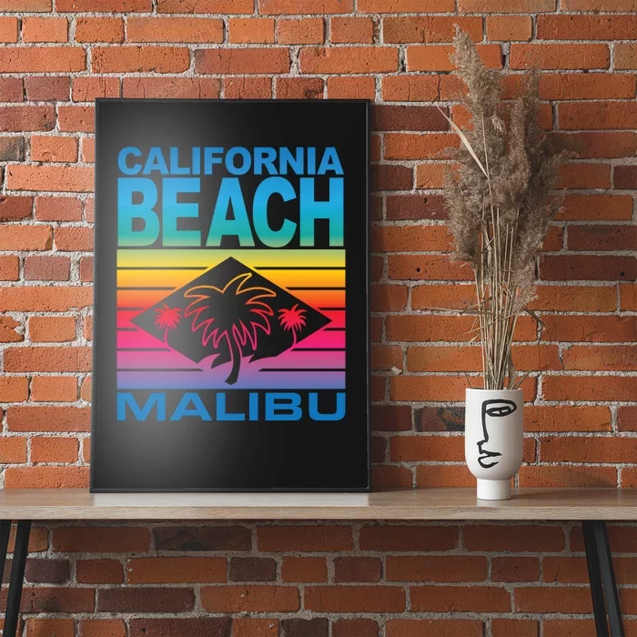 California Beach Retro Vibes Poster