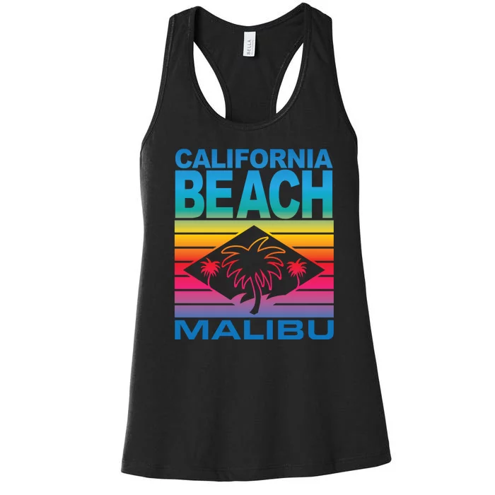 California Beach Retro Vibes Women's Racerback Tank