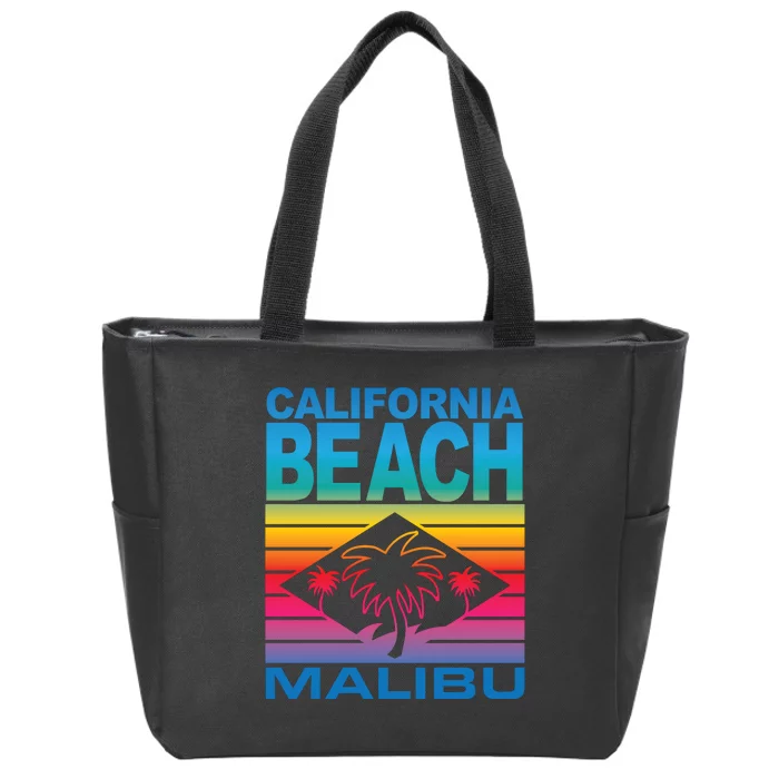 California Beach Retro Vibes Zip Tote Bag