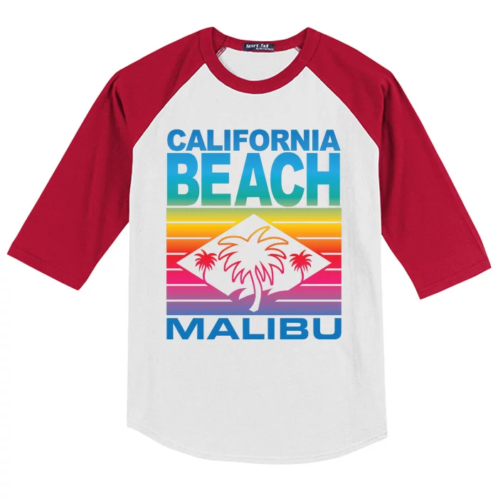 California Beach Retro Vibes Kids Colorblock Raglan Jersey