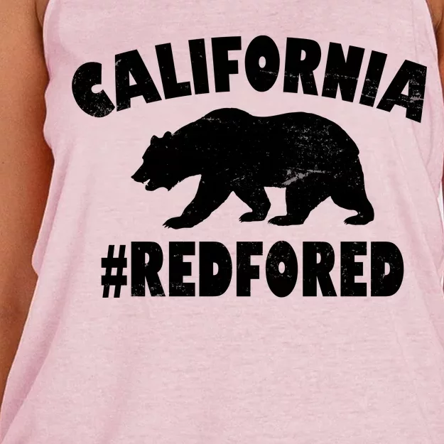 California Bear #RedForEd Women's Knotted Racerback Tank