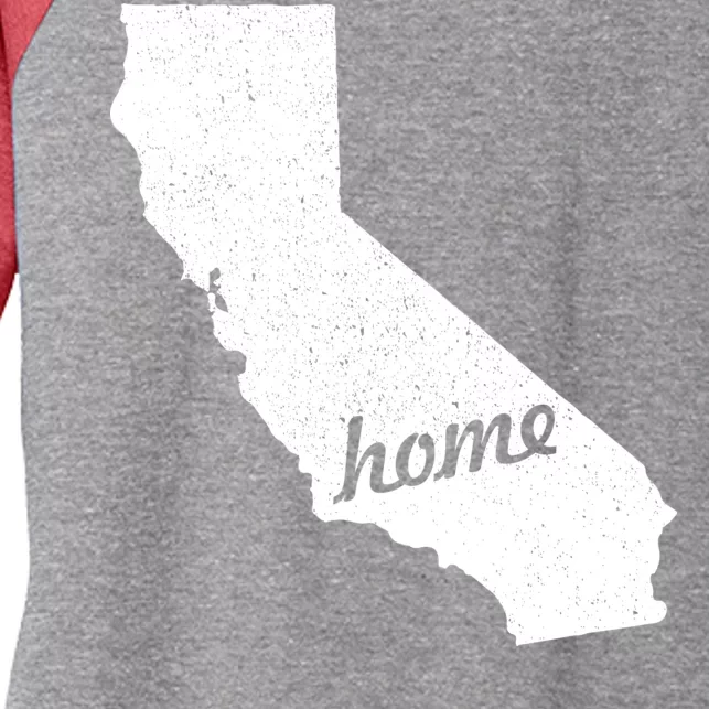 California Cali Home State Women's Tri-Blend 3/4-Sleeve Raglan Shirt