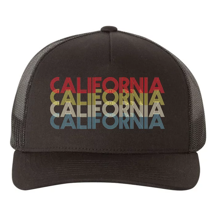 California Disco Lettering Yupoong Adult 5-Panel Trucker Hat