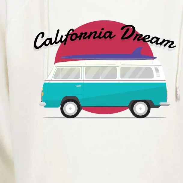 California Dream Van Womens Funnel Neck Pullover Hood