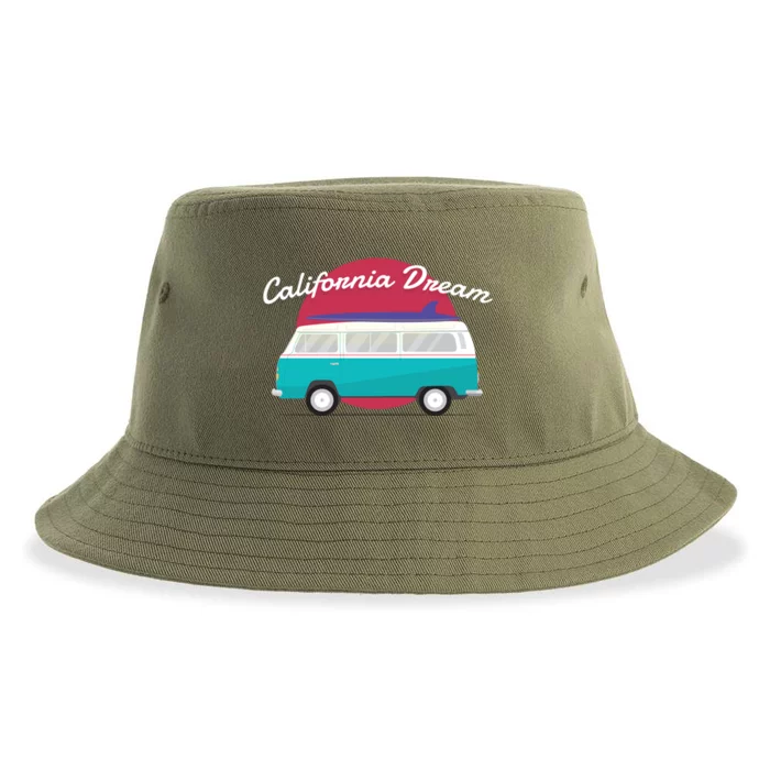 California Dream Van Sustainable Bucket Hat